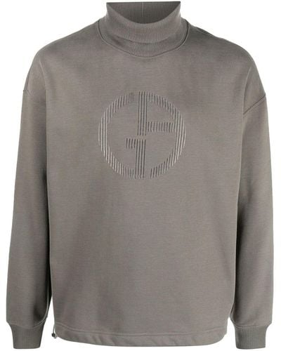 Giorgio Armani Virgin Wool Roll Neck Sweater - Grey