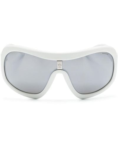 Moncler Franconia Shield-frame Sunglasses - Grey