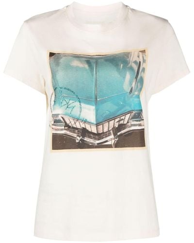 Zadig & Voltaire T-shirt Met Fotoprint - Blauw