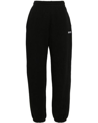 ROTATE BIRGER CHRISTENSEN Logo-embroidered Track Trousers - Black