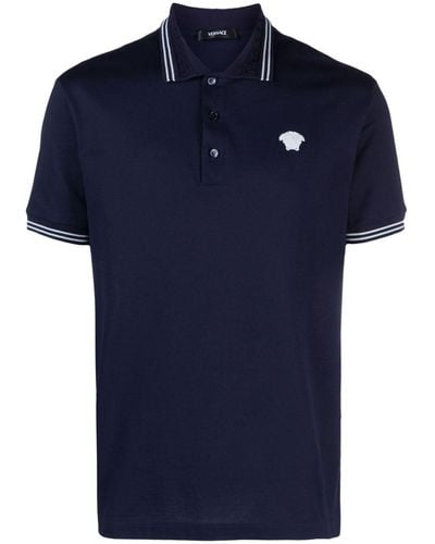 Versace T-shirt Met Borduurwerk - Blauw