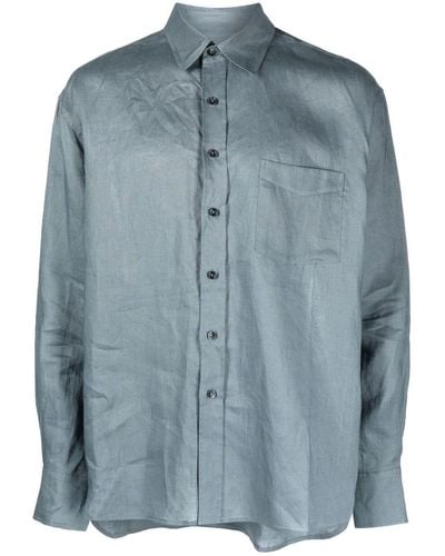 Commas Camisa de manga larga - Azul