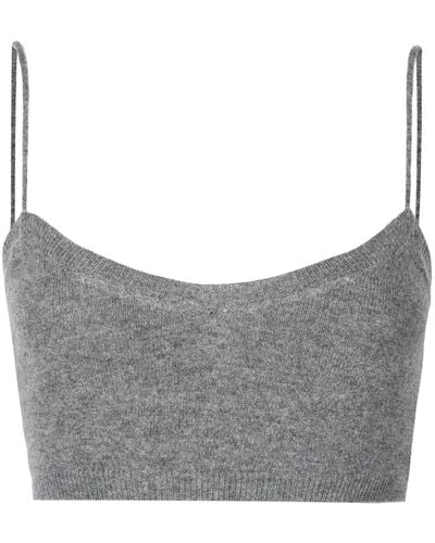 Cashmere In Love Evie Cropped Top - Grey