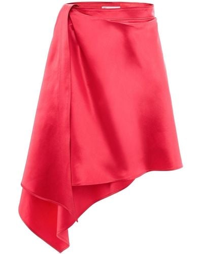 JW Anderson Asymmetric Twisted Skirt - Red