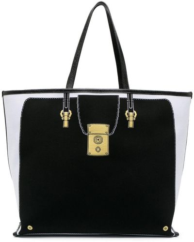 Thom Browne Mrs Thom Jacquard Trompe-l'œil Tote - Black