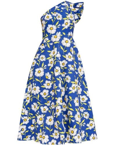 Kate Spade Midi-jurk Met Bloemenprint - Blauw