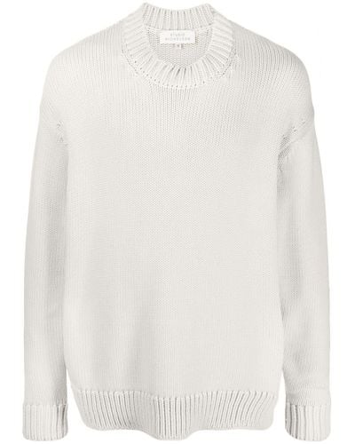 Studio Nicholson Aire Ribbed-knit Cotton Blend Jumper - White