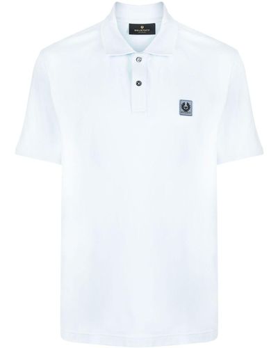 Belstaff Logo-detail Cotton Polo Shirt - White
