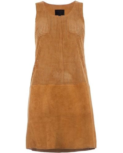 Stouls Perforated Dress - Bruin