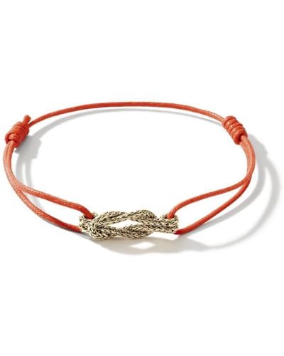 John Hardy 18kt Geelgouden Love Knot Armband - Wit
