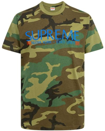 Supreme T-shirt Nuova York con stampa - Marrone