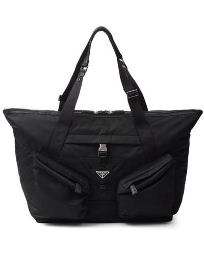 Prada Re-nylon Travel Bag - Unisex - Nylon/leather - Black