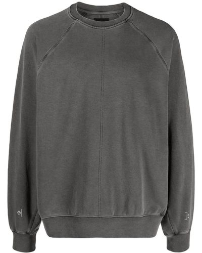 Converse Contrast-stitch Cotton Blend Sweatshirt - Grey