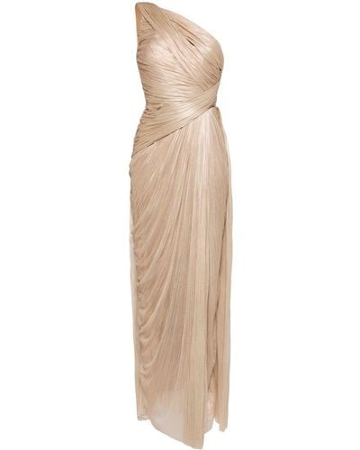 Maria Lucia Hohan Jolene pleated one-shoulder gown - Natur