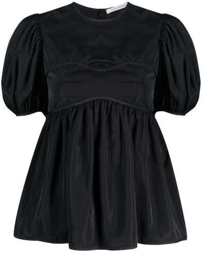 Cecilie Bahnsen Top de manga farol - Negro