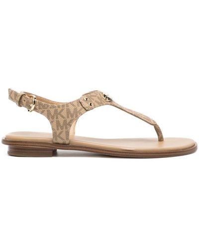 MICHAEL Michael Kors Sandalen Met Logoplakkaat - Naturel