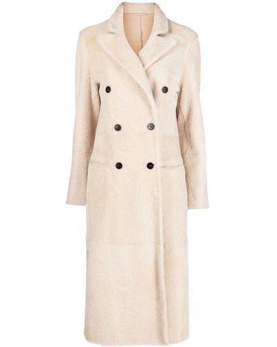 Liska Merino Wool Double-breasted Coat - Natural