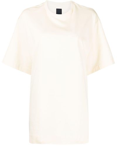 Juun.J T-Shirt mit "Délicat"-Print - Gelb
