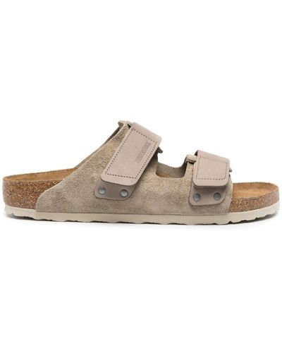 Birkenstock Kyoto Touch-strap Leather Sandals - White