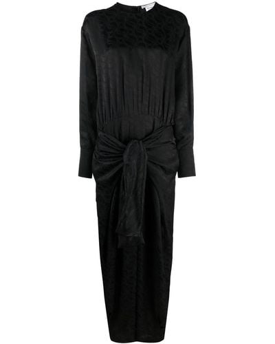 Stella McCartney Tied Waistband Patterned Jumpsuit - Black