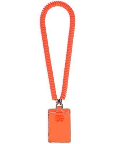 Dolce & Gabbana Neck-strap Logo Cardholder - Orange