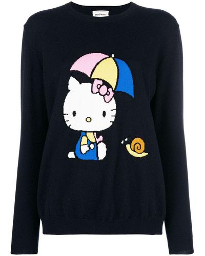 Chinti & Parker Cashmere Hello Kitty Sweater - Blue