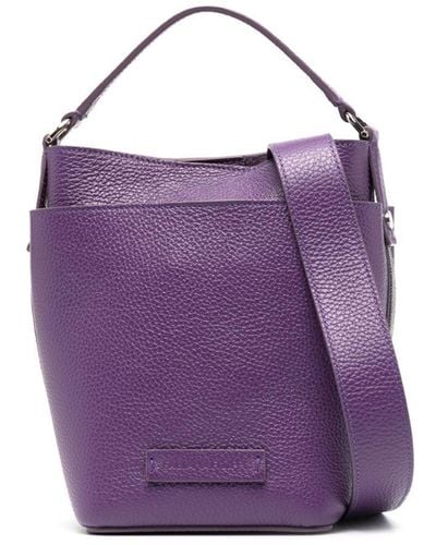 Fabiana Filippi Pebbled Leather Tote Bag - Purple