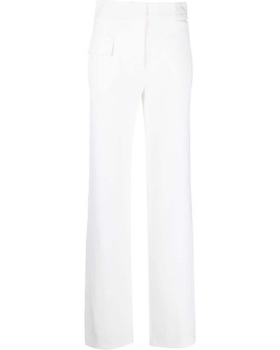 Genny Cut Out-detail Tailored Trousers - White