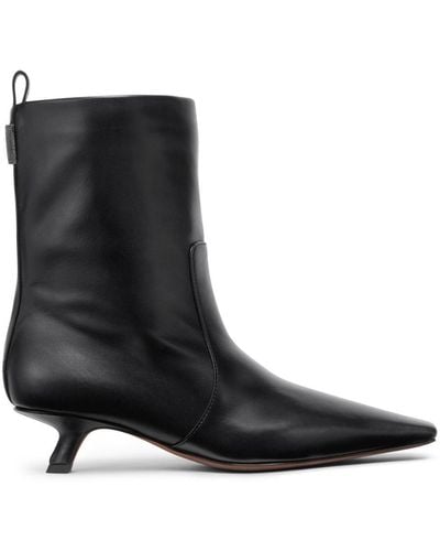 Brunello Cucinelli Leather Ankle Boots - Black
