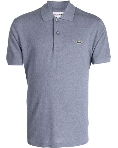 Lacoste Logo-appliqué Cotton Polo Shirt - Blue
