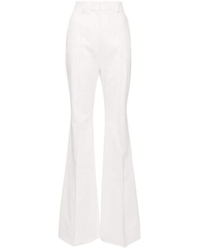 Sportmax Twill Wide-leg Trousers - White