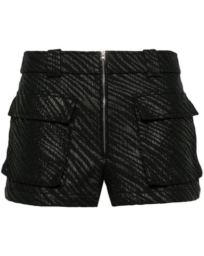 IRO Alecia Zebra-print Shorts - Black