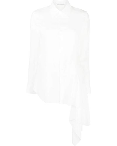 Yohji Yamamoto Asymmetric Cellulose Shirt - White