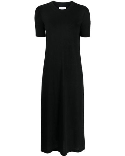 Barrie Knitted Midi Dress - Black
