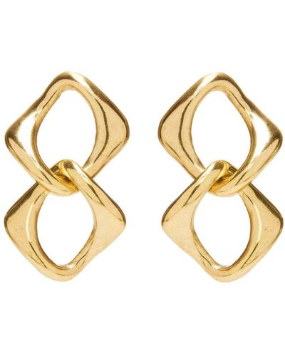 Oscar de la Renta Chain-link Drop Earrings - Metallic