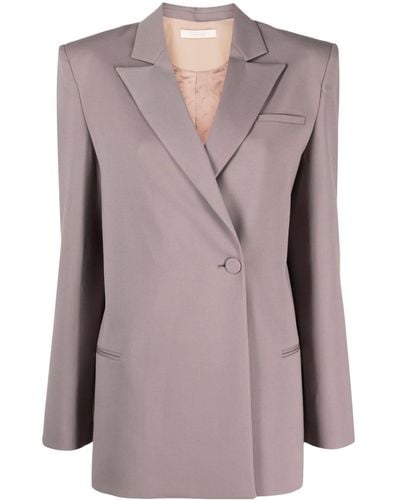 Ssheena Double-breasted Tailored Blazer - Brown