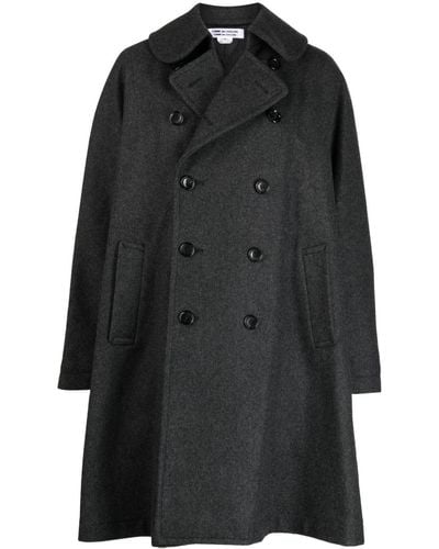 Comme des Garçons Cappotto doppiopetto con revers classici - Nero