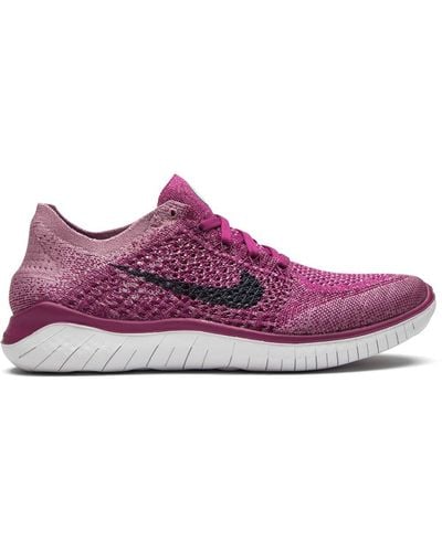 Nike Free Rn Flyknit 2018 "raspberry Red/white/teal Tint" Sneakers - Purple
