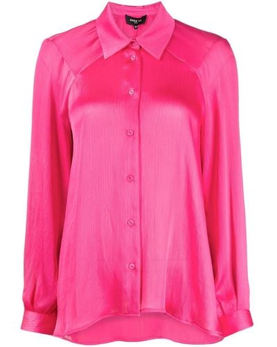 Paule Ka Chemise satinée à manches longues - Rose