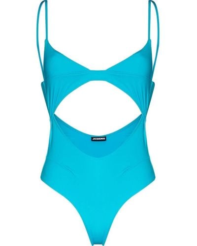 Jacquemus Aranja High-cut Swimsuit - Blue