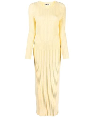 Aeron Knitted Long-sleeve Dress - Yellow