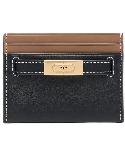 Tory Burch T Leather Cardholder - Black