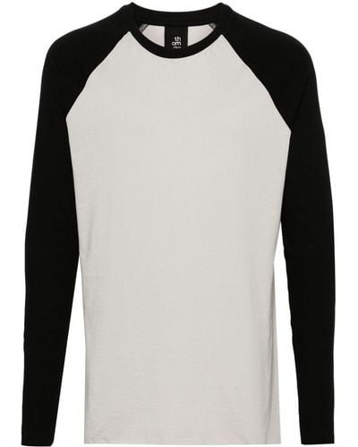 Thom Krom T-shirt en coton à manches longues - Noir