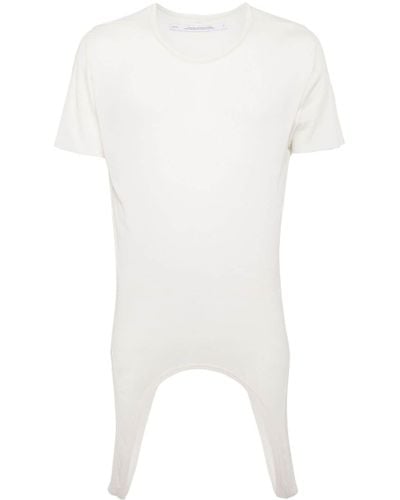 Julius Camiseta con aberturas - Blanco