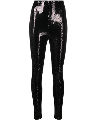 Alexander McQueen Sequin-embellished leggings - Black