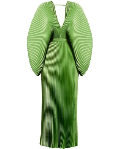 L'idée Versaille Pleated Maxi Dress - Green