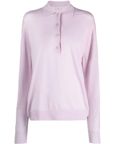 Totême Pullover mit Polokragen - Pink