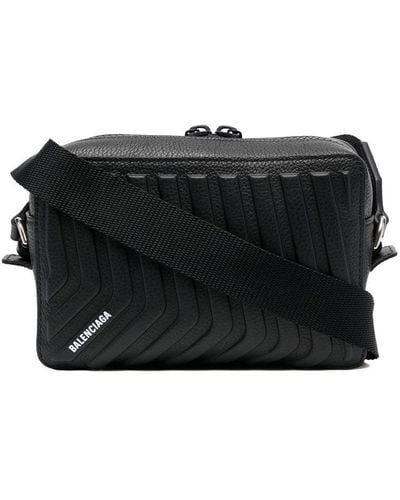 Balenciaga Car Leather Camera Bag - Black