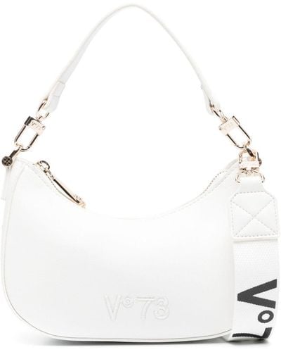V73 Logo-embroidered Cross Body Bag - White
