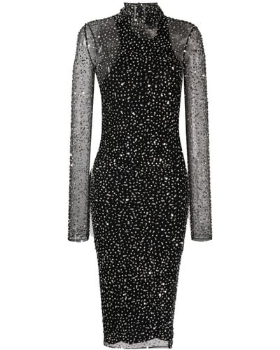 Isabel Marant Tegan Crystal-embellished Midi Dress - Black